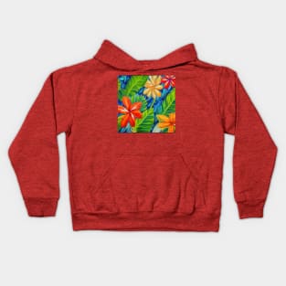 Tropical Flowers Two Kids Hoodie